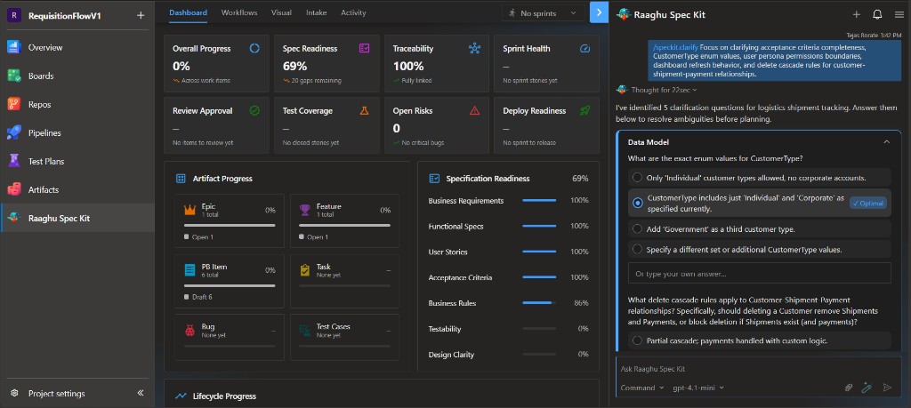 Clarify command asking questions with Optimal suggestion