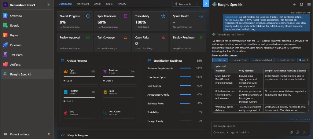 Plan command result with multiple generated files