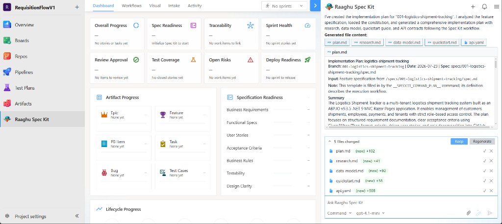 Plan command result with multiple generated files