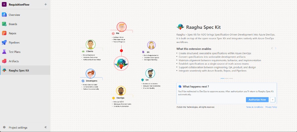 Raaghu Spec Kit landing page
