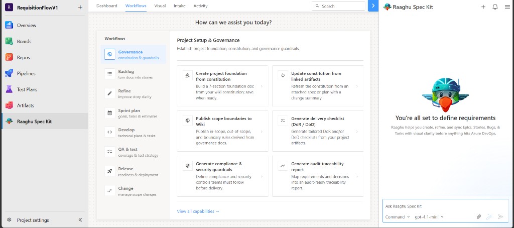 Workflows tab