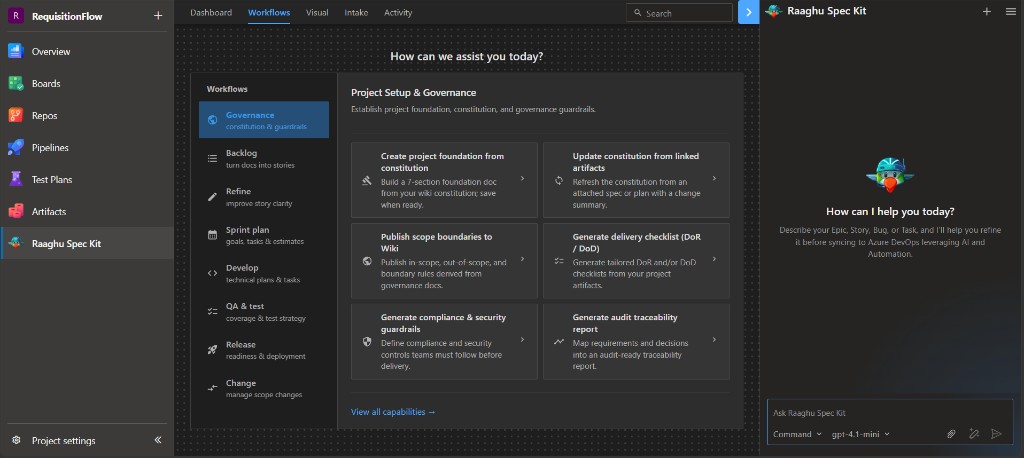 Workflows tab