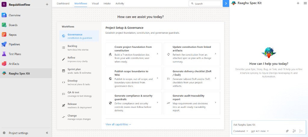 Workflows tab